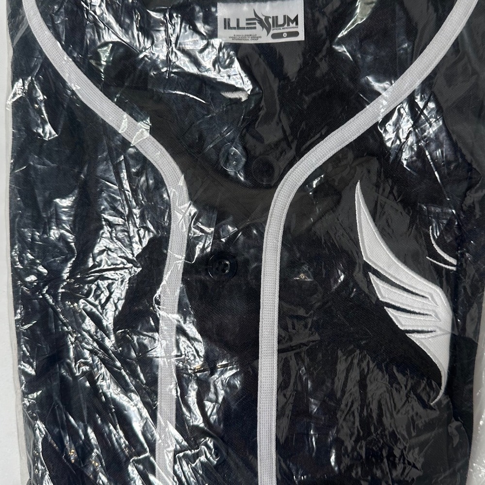 Official Illenium LTD Licensed Baseball Jersey Black White #3 NWT Men Size M - Picture 6 of 6